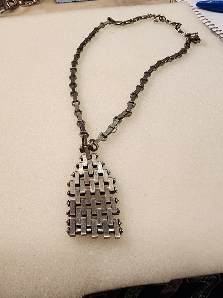 VTG Jacob Bengel Chrome Art Deco Brickwork L 16.5 Pre-owned