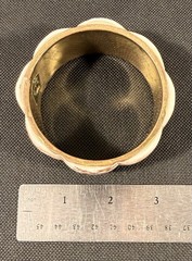 Vintage Philippine Shell Cuff Bracelet Handmade Inlaid Inlay Boho Beach 3-1/8”
