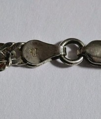 IBB TALY .925 Sterlling Silver Twisted Curb Vtg Chain Bracelet 7.4″ 3.7g