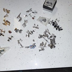 Men’s Mixed Lot Cufflinks, Tie Bar, Tie Tack & Pin Set, Multicolor
