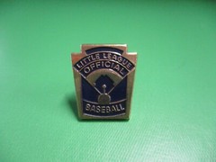 Little League Baseball Official Pin Size Approx .5 x .5 Inches Used