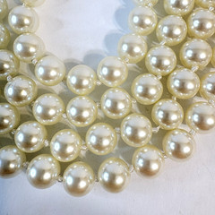 Vintage Carolee 3 Piece Set Necklace Bracelet & Earrings Faux Pearl Multi Strand