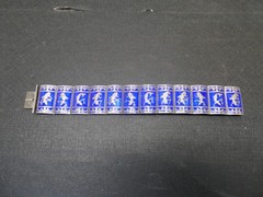 Vintage Siam 925 Sterling W/Blue Enamel Dancers Bracelet