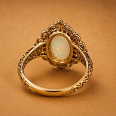 Vintage Ethiopian Opal Ring 925 Sterling Silver Antique Filigree Oval Ring gift
