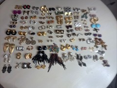 100 Pair Lot of Vintage To Now Clip On & Screw Back Earrings All Wearable