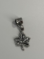 Vintage Maple Leaf Bracelet Charm Pendant Silver