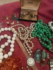 Lot Vintage Costume Jewelry Modern Mixed Wear Craft Resell Necklace Earrings Etc