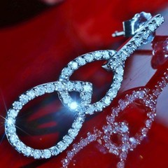 14k white gold earrings 0.45ct natural diamond 1.12″ teardrop dangle 3.54g N3777