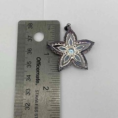 Sterling Silver 925 Amethyst Blue Topaz Ring Pendant Jewelry Lot 18.1g Size 6.25