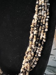 Vintage Style Multi Strand Brown Glass Seed Beaded Choker Necklace Elegant Gift