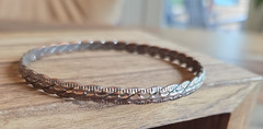 Vintage Copper Brass twisted Rope Bangle Bracelet Stackable Bohemian artisan