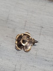 Sterling Silver Rose 3D Screwback Earrings 5/8″ Rosebud Vintage
