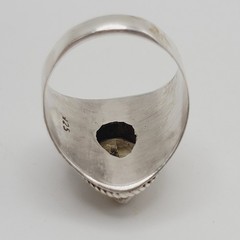 Artisan Smoky Quartz Teardrop Southwestern Style Silver 925 Ring Sz 5.75 Tested