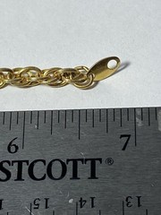 Vintage Avon 1992 Gold Tone Heirloom Classic Faux Marcasite Rope Bracelet 6.5in