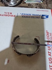 1.1 Oz Vintage Sterling Silver 925 Bracelet Engraved Designs With Gems