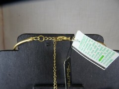 Birch Hill Pendant Crystal Embellished Enamel Gold Choker Necklace 21″ NWT