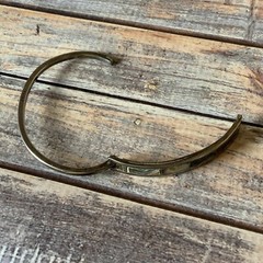 Made in Mexico abalone shell hinged tension bangle bracelet Mexican silver