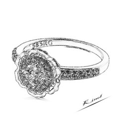 Vintage 585 Rose Gold Zircon Rose Flower Ring Women Crystal Wedding Jewelry Gift
