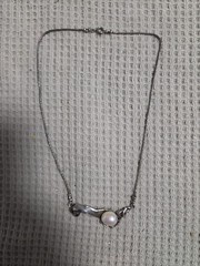 Vintage Israel Sterling Silver & Pearl Choker 925