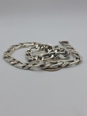 Taxco Mexico Vintage Sterling Silver 925 Chunky Chain Necklace 18″ 97.7g 10mm