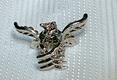 Hair Clip Bronze Swarovski Crystals Silver Bee Barrettes Bridal Statement NEW