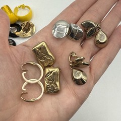 15 Pairs Of Vintage Clip On Earrings Variety Of Styles & Colors 1980’s, 1990’s