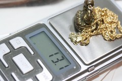 1890s Seal Pendant Roman Greek Emperor Intaglio Solid 10K Gold 3 MM Necklace 18″