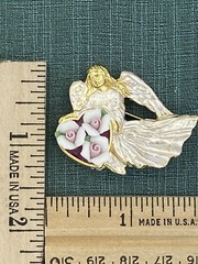 I Am Edgar Berebi My Angel Of The Flower Brooch Pin 1999 _2001 Vintage Jewelry