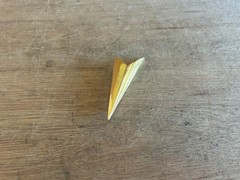 Arrow Art Deco Style Brooch Large Vtg Napier 2-7/8″ Fashion Pin Brass/Gold Tone
