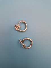 Silver 925 Loop Earings Vintage #E104