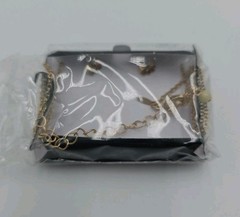 Avon Gold Color Botanical Necklace & Earring Gift Set Amethyst Color NWB