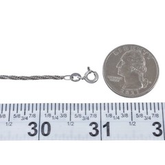 Vintage Italian Sterling Silver 925 Foxtail Link Chain Necklace 31″