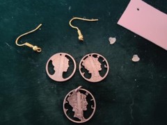 Silver Vintage Hobo Art Carved Openwork Mercury Dimes Earrings and Pendant Set