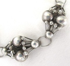 VINTAGE MEXICO STERLING TENNIS BRACELET, 6.25 INCHES WRIST, 1/2 INCH WIDE