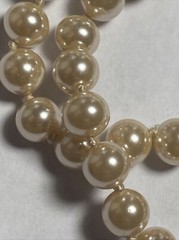 Bracelet 2 strand faux pearls Sterling Clasp Vintage Unused Mint Condition