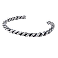 Southwest Twisted Wire Cuff Bracelet | Vintage Sterling Silver 925 | 6.5″