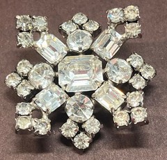 Signed SCHREINER New York Book Piece: Luscious Diamante Brooch