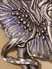 Vintage JJ Fairy Brooch Large Enamel Wings Magic Wand Fantasy Pin