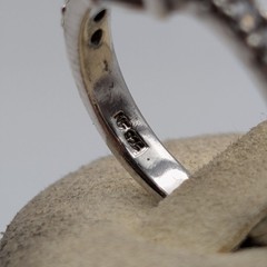 Vintage 925 Sterling Silver Champagne CZ Solitaire Engagement Ring Size 6.5