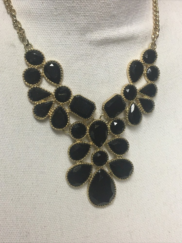 Vintage Bohemian Black & Gold Tone Necklace Fashion Jewelry Women’s Accessories