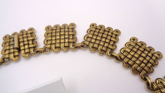 Vintage Metropolitan Museum of Art MMA Woven Celtic Knot Necklace & Clip Earring