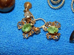 Vintage Costume Jewelry Lot EARRINGS 14 pairs + 3 unmatched