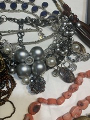 Vtg Runway Statement Necklace Lot Chunky Huge Mix Materials 15pc 5lb