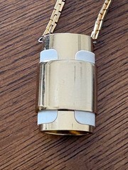 LANVIN PARIS Vintage Necklace Pendant Gold From Japan