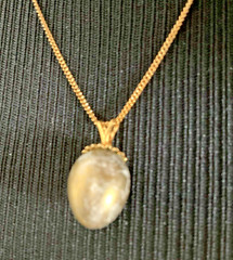 Pendant Kit Finch Painted Gold Egg Blue Crystals Goldtone Chain Instructions New