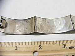 Vtg Taxco Sterling Panel Bracelet 6 3/4″ Length