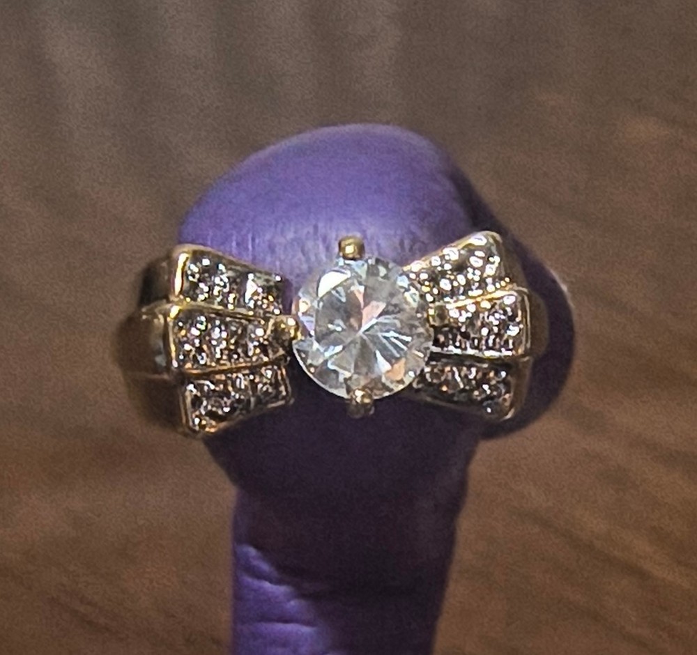 Vintage Bow Ring Size 6.5 – 14k HGE Gold Electroplate – Lind Maker Mark
