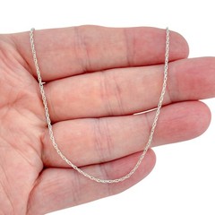 Vintage Sterling Silver 925 Rope Chain Necklace 26″