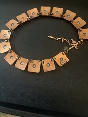 Vintage Estate Matisse Renoir Copper Enamel Necklace Choker Magnificent!