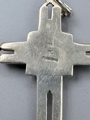 Vintage Sterling Silver 925 and Marcasite Cross 2.5” 9g